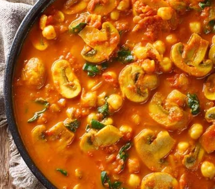 vegetarian indian dinner