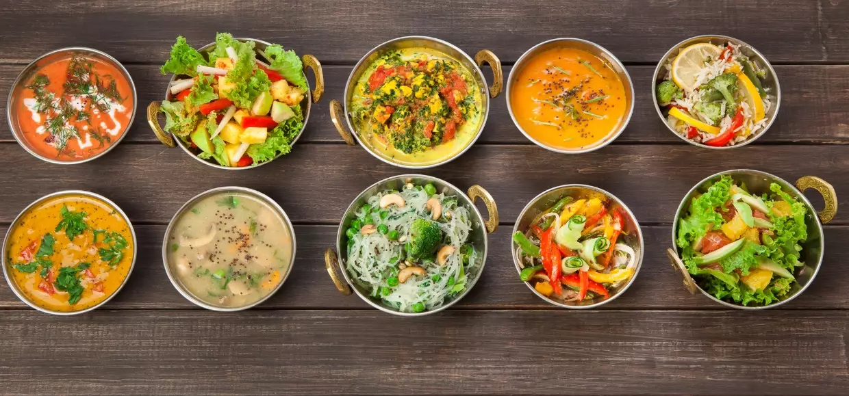 vegetarian Indian lunch