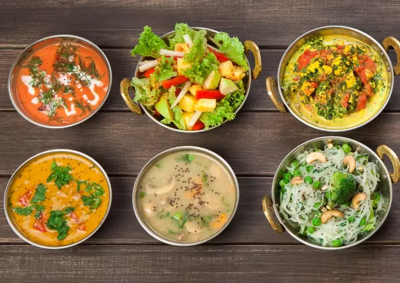 restaurant style Indian food