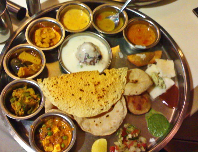 restaurant style Indian food