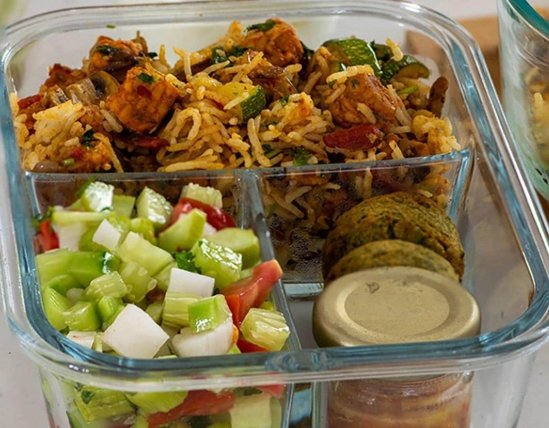 healthy work lunch Indian