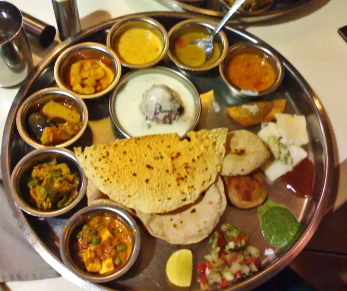 traditional Indian lunch traditional Indian lunch