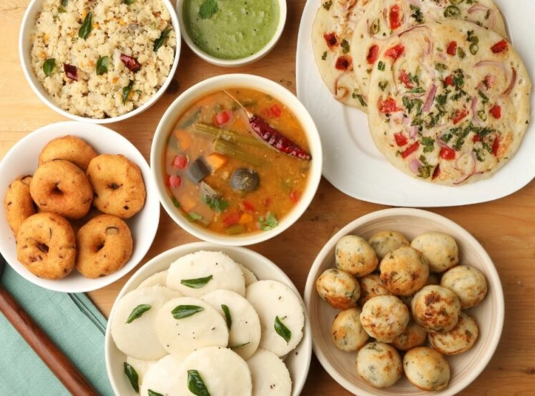 vegetarian Indian breakfast